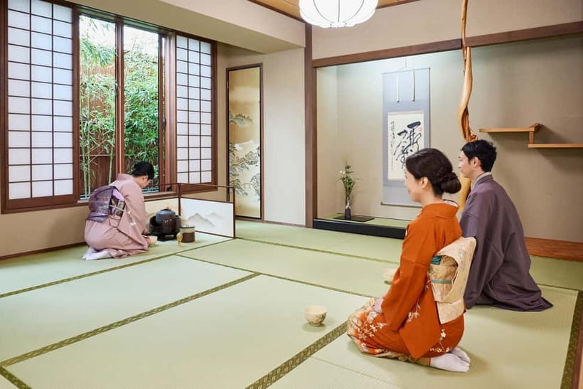 Asakusa: Kimono Tea Ceremony with Matcha and Sweet - Watching matcha tools used with care