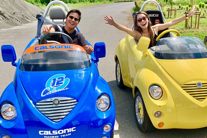 Cute & Fun E-Car tour following guide around Lake Kawaguchiko - Cute Q Cars, Real Driving Fun, and the Lake at Your Speed