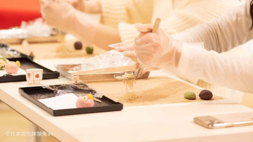 Japanese Traditional Sweets making and Tea Ceremony - The Kyoto ingredient angle: why bean paste quality matters