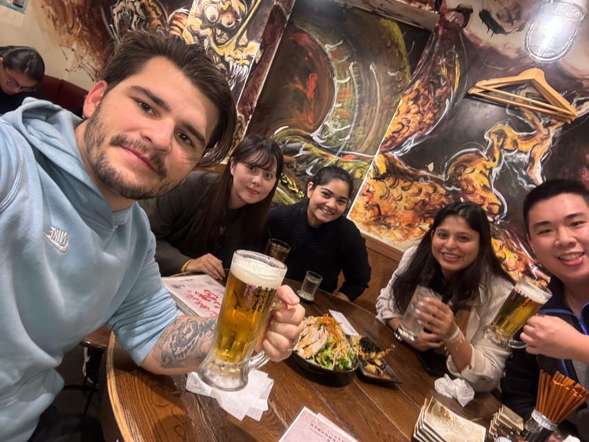 Shinjuku: Food Tour - 15 Dishes at 4 local eateries - Drinks that matter: Japanese sake and non-alcohol options