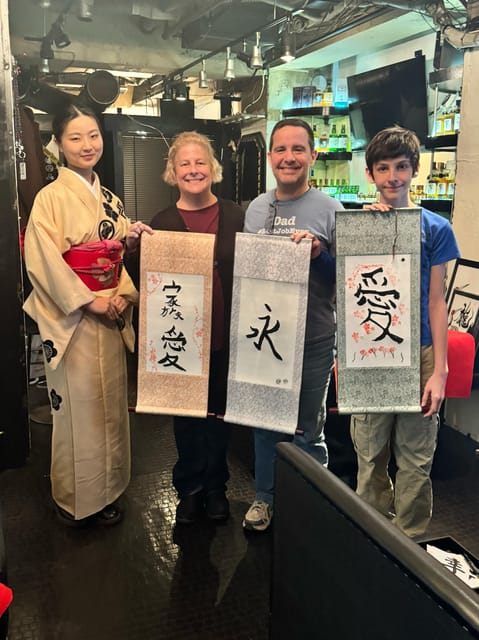 Tokyo: Calligraphy on Kanji Fan & Scroll with Drink - Learning Basic Brush Strokes (and Why They Matter)