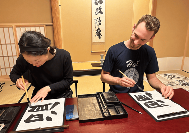 Tokyo: Calligraphy Workshop & Original T-Shirt Creation - Brush Basics and Real Stroke Order (Yes, It’s Hard)