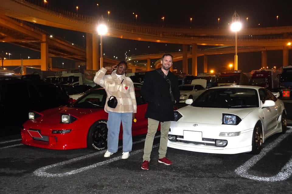 Tokyo: Daikoku Car Meet Tour at Night with JDM Guides - APIT car shop stop: the pre-meet warm-up (often)