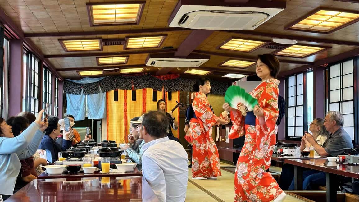 Tokyo Dinner Cruise & Tradition Show & Drinks & Tokyo Tower - Shamisen, singing, and the kind of cultural performance you can actually follow