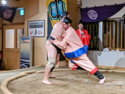 Tokyo: Family Sumo Workshop & Live Wrestling Show with Lunch - Meet the English host and former pro wrestlers right inside the action