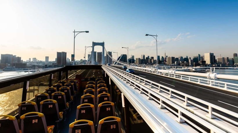 Tokyo: Open Top Panoramic Sightseeing Bus with Audio Guide - Bay Course: Tokyo Bay to Odaiba, With Rainbow Bridge Moments