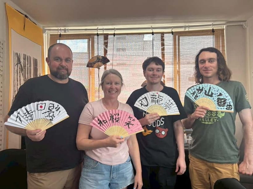 Tokyo:Calligraphy &Make your original folding fan in Asakusa - Green Tea and a Postcard to Yourself: Turning Art Into a Memory